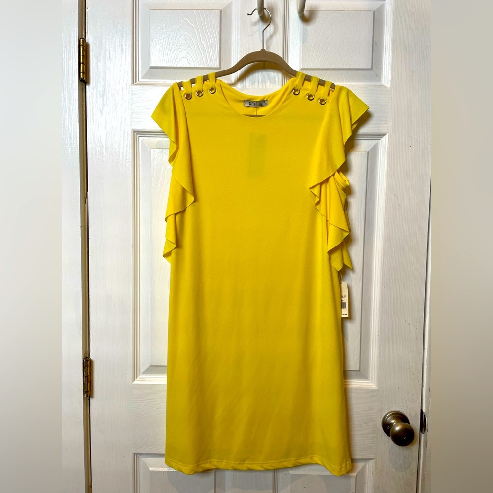 DEX Yellow Sheath Dress